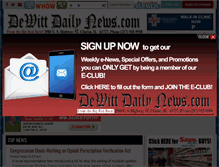 Tablet Screenshot of dewittdailynews.com